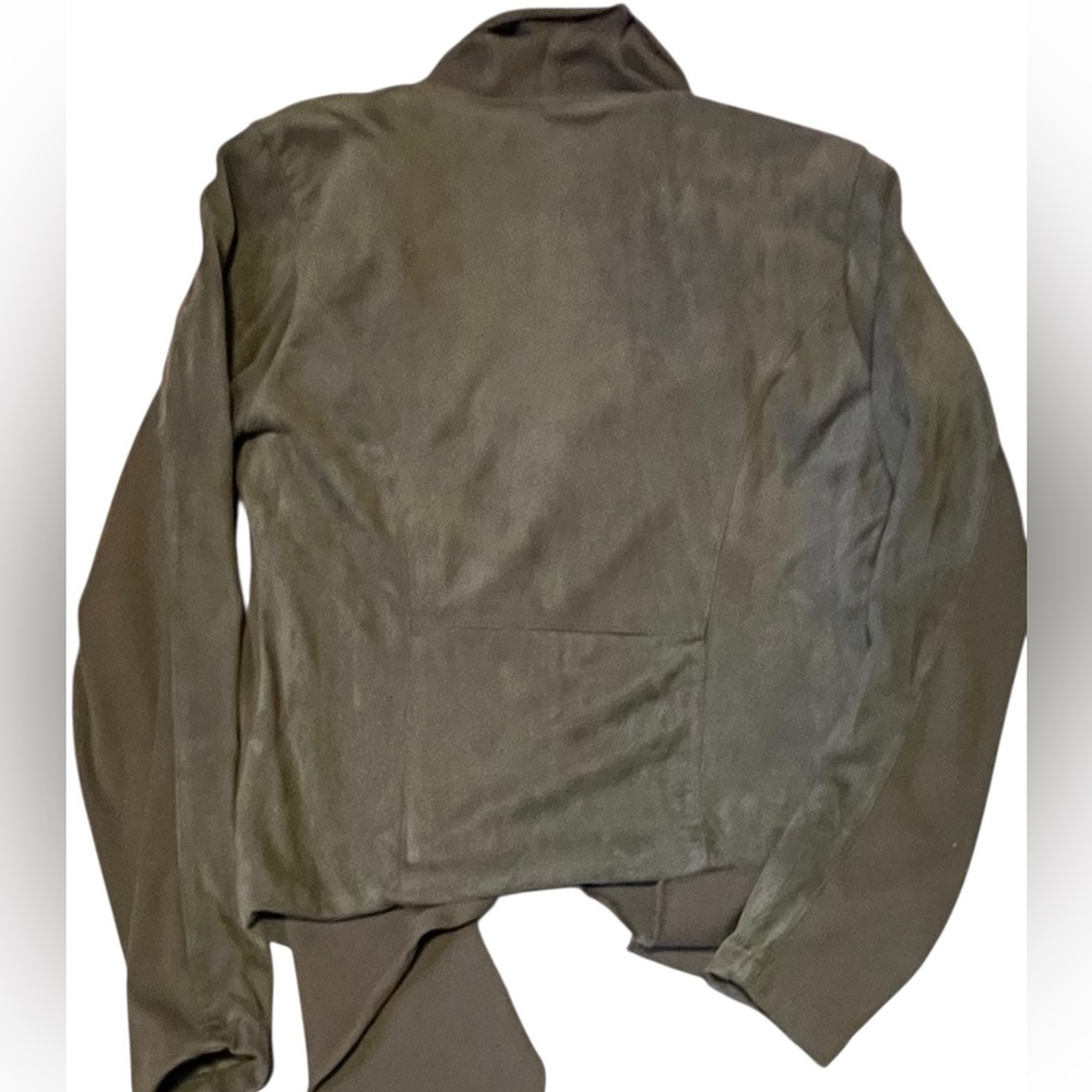 Blank NYC Mixed Media Drape Front Moto Jacket M NWOT - Picture 4 of 6